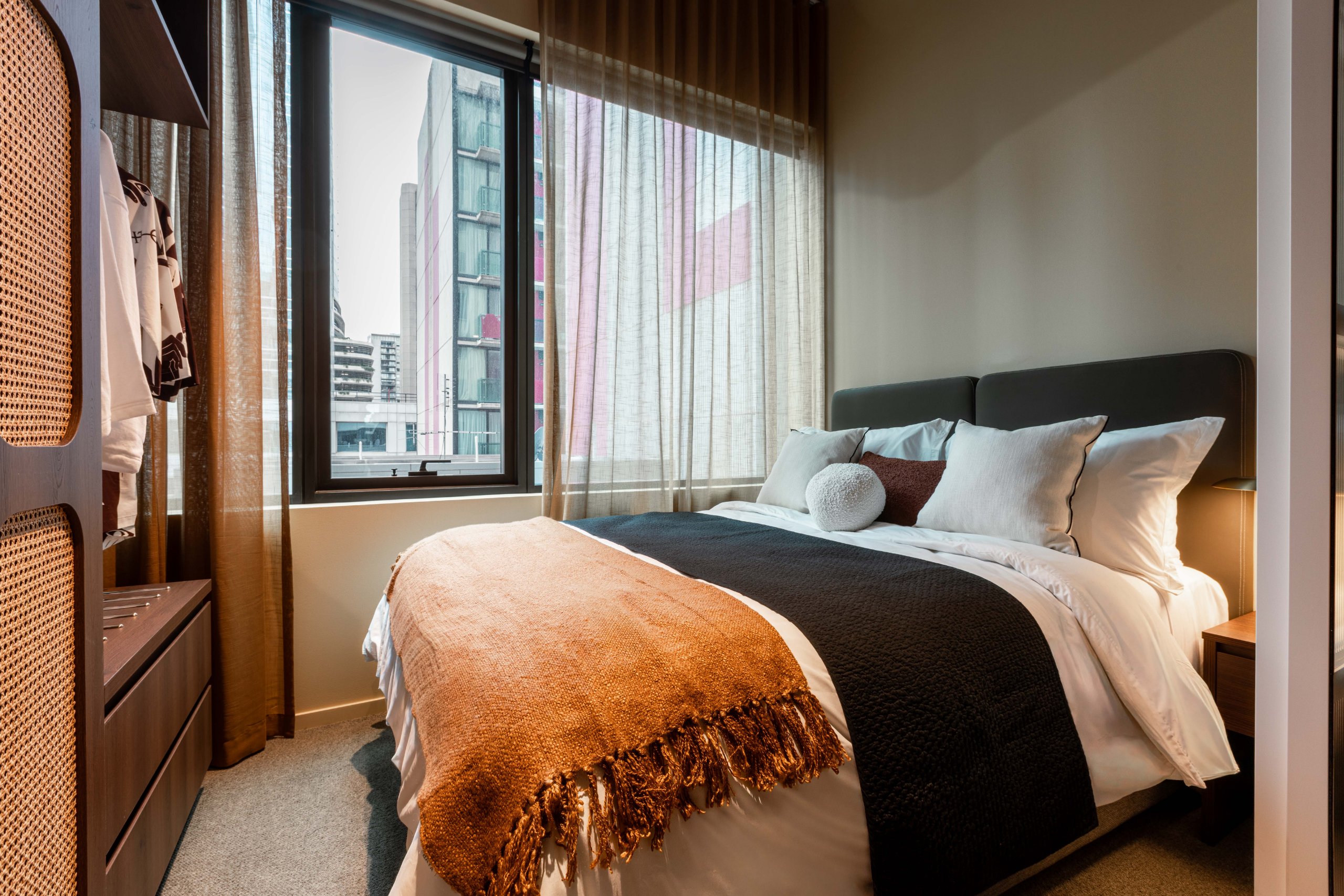 The Slow Lane bed in a Deluxe Studio
